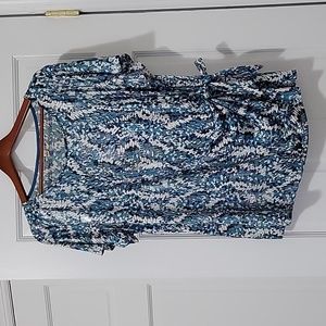 Dress Barn Teal Sparkle Blouse